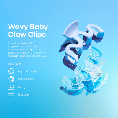 Wavy Baby Claw Clips