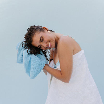 Gimme Twist™ Gentle-Dry Hair Towel - Blue